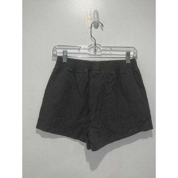 Aerie Green Olive  High Waist Pull on  Cotton Casual Women's Shorts Size XS - Picture 3 of 8